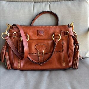 Dooney & Bourke Florentine Vacchetta Brown Leather Satchel Bag